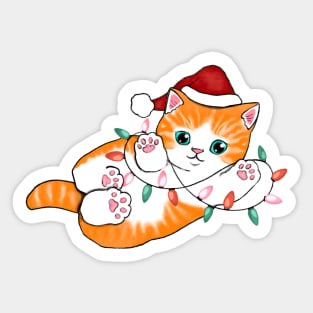 Cute Christmas Kitten Sticker